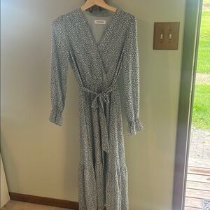 Who What Wear Black and White Wrap Sundress